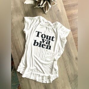 Zadig & Voltaire Tout Va Bien (everything is fine) Designer Tshirt